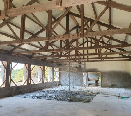 돈사 천장단열 시공사례 | 고창 아산면 신축현장 경질우레탄폼 시공